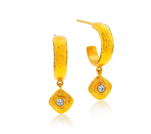 Buy Cute Gold Design One Gram Gold Chidambaram Covering Small Earring for Baby  Girl