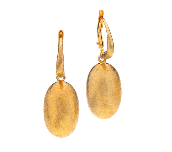 Nava Zahavi Gold Plated Oval Lever Back Earrings