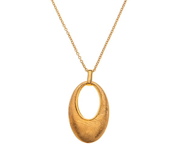 Nava Zahavi Gold Plated Long Oval Necklace