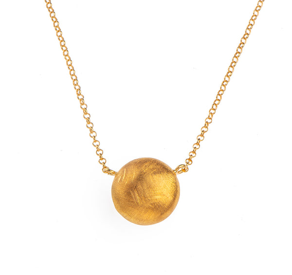 Nava Zahavi Gold Plated Round Pendant Necklace