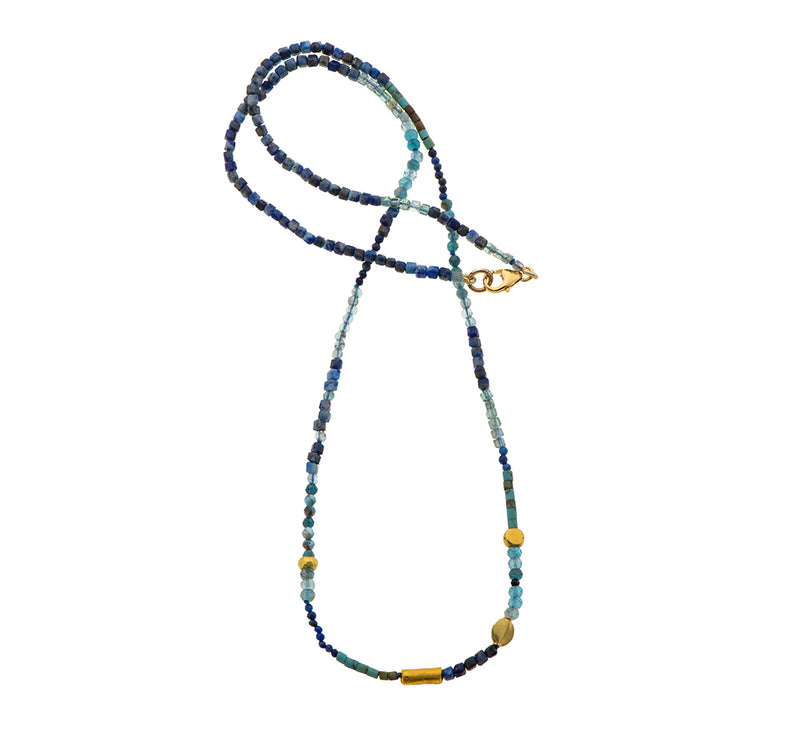 Nava Zahavi Yellow Gold Lapis Necklace