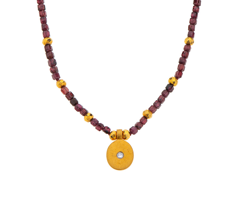 Nava Zahavi Yellow Gold Garnet and Diamond