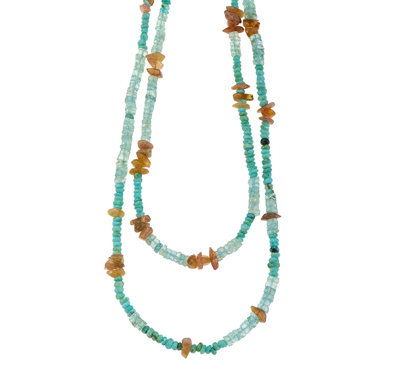 Nava Zahavi Amber and Aquamarine Necklace