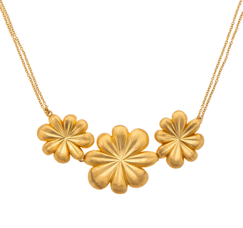 Nava Zahavi Gold Plated Floral Necklace